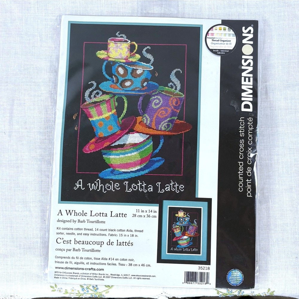 Dimensions A Whole Lotta Latte Counted Cross Stitch Kit